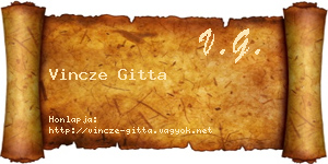 Vincze Gitta névjegykártya