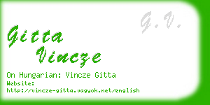gitta vincze business card